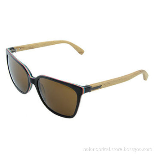 2014 fashion acetate sunglasses with wooden temple, customized logo available